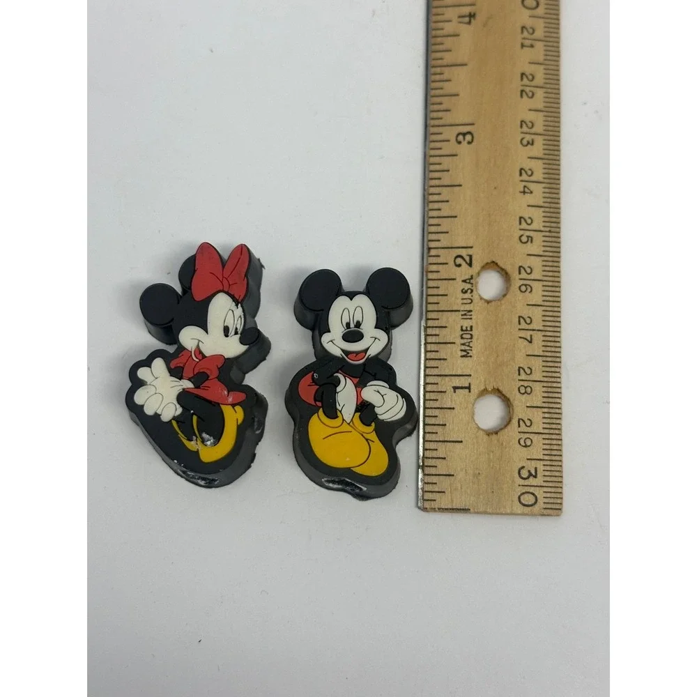 Vintage Disney Mickey & Minnie Mouse Pencil Toppers Set Of 2 V2